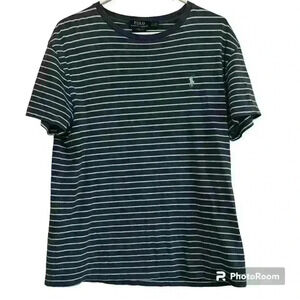 Polo Ralph Lauren classic fit navy and light blue striped T-shirt. Size small